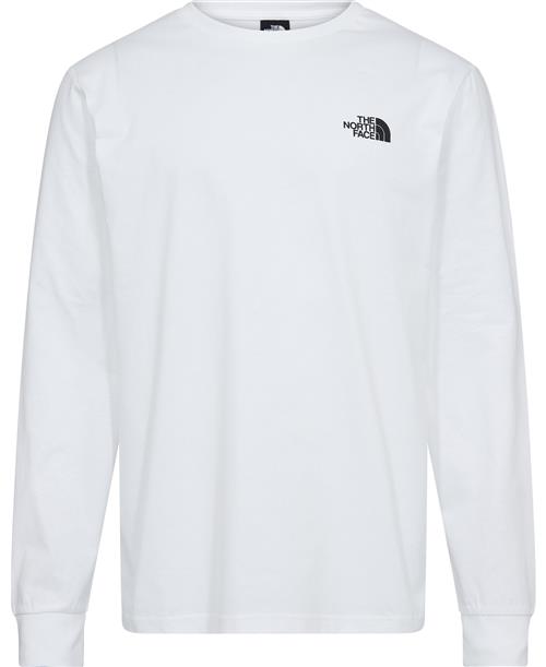 The North Face M L/S Redbox TEE TNF White Mand Hvid Langærmede T-shirts Str XL - Bomuld hos Magasin