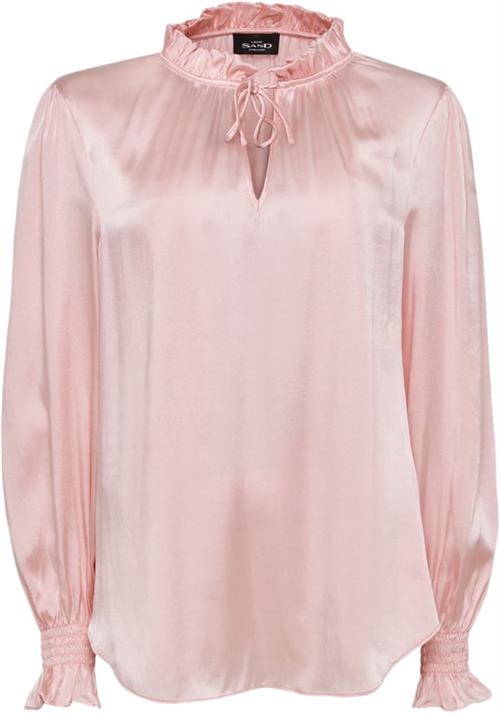 Sand 3176 Matt Lalie Blouse Kvinde Soft Pink Toppe Str 42 - Silke hos Magasin