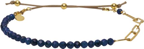 Se BeChristensen Amelia Bracelet Lapis Lazuli Gold One Size - Perlearmbånd hos Magasin ved Magasin