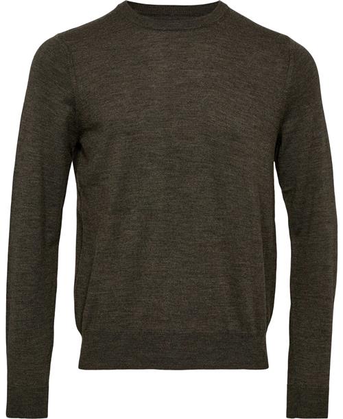 Se Magasin du Nord Collection Magasin Morgan 2 100% RWS Merino Wool Mand Army Melange Sweaters Str L Merino ved Magasin