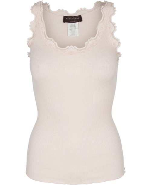 Rosemunde Silk top Regular W/vintage Lace Kvinde Lyserød Toppe Str XS - hos Magasin