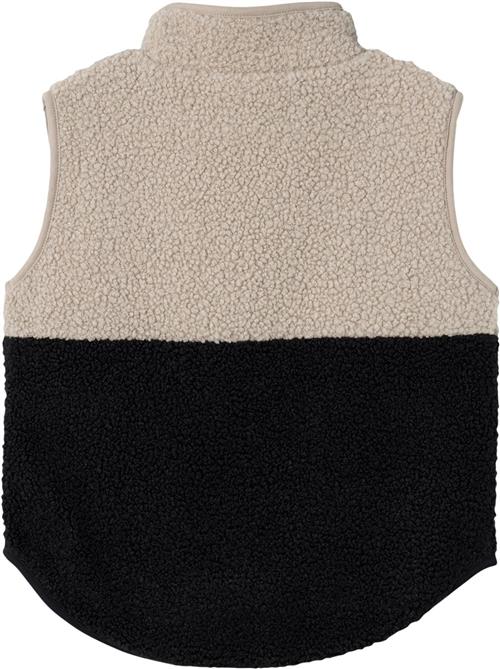 Name It Nkmlaket Teddy Waistcoat Str 122/128 - Sort Veste hos Magasin