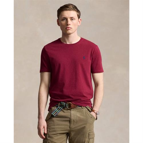 Polo Ralph Lauren Custom Slim Fit Jersey Crewneck Tshirt Mand Vintage Port Heather/c7587 Kortærmede T-shirts Slim Fit Str S - Bomuld hos Magasin