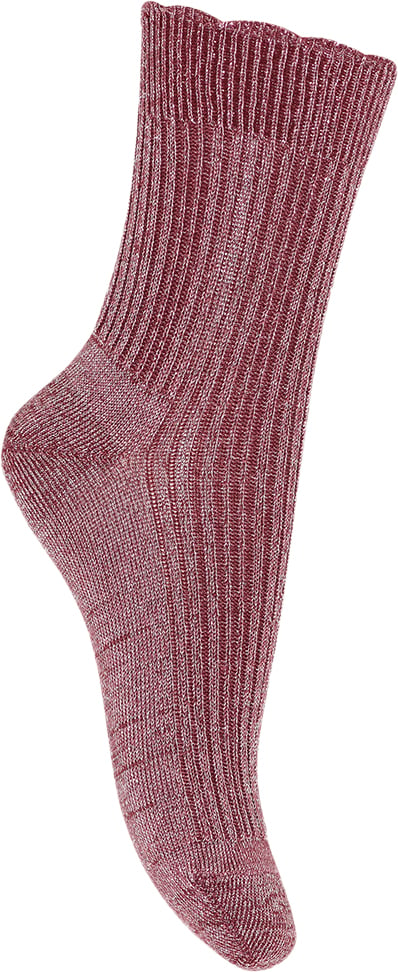 mpKids Celosia Glitter Socks Str 33/36 - Maroon Strømper Viskose hos Magasin