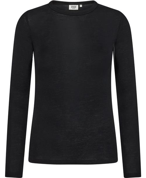 Magasin du Nord Collection Magasin Cilla 1 RWS Merino Wool Kvinde Black Sweaters Str L Merino