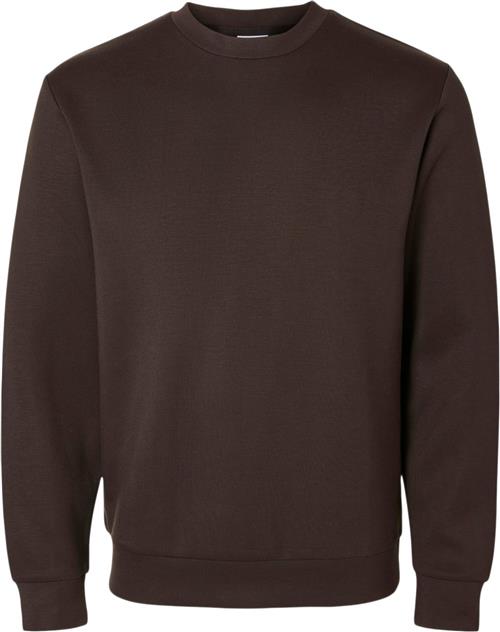 Selected Homme Slhemanuel Soft Crew Neck Sweat NOO Mand Chocolate Torte Sweatshirts Str S - hos Magasin