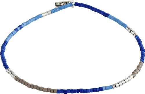 Pilgrim Alison Bracelet Blue, Silverplated one size - Perlearmbånd Lycra hos Magasin