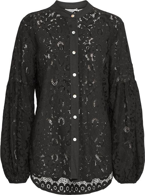 Sorbet Sbceleste Lace Shirt Kvinde Jet Black Skjorter Str S - hos Magasin