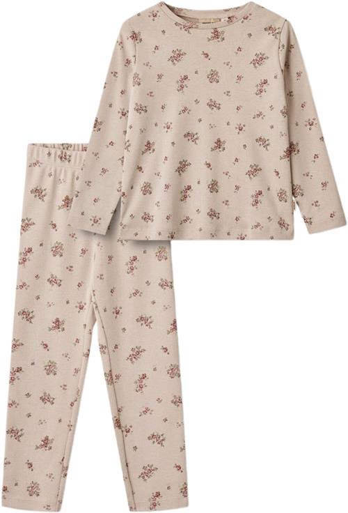 Wheat Pyjamas Madeline Str 3 år / 98 cm - Pale Lilac Flowers Nattøj Bomuld hos Magasin