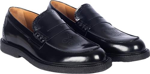 Se ANGULUS Penny Loafer med Dekorativt Brogue Kvinde 2970 Black Loafers Str 41 - hos Magasin ved Magasin