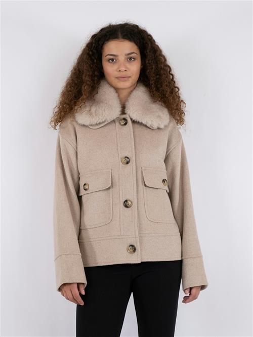 Neo Noir Pitti Wool Jacket Kvinde Sand Overgangsjakker Str 34 - Uld hos Magasin