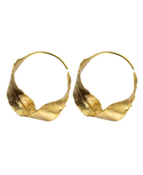 Hultquist Twisted Leaf Earring Diameter: 35 mm. - Creoler hos Magasin