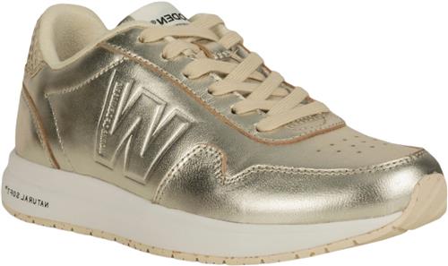 Se Woden Nora Natural Soft Metallic Kvinde Gold Sneakers Str 39 - Læder hos Magasin ved Magasin