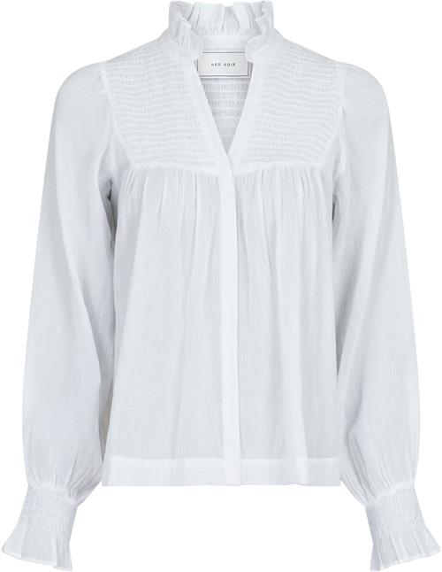 Se Neo Noir Jill S Voile Blouse Kvinde White Langærmede Bluser Str 44 - hos Magasin ved Magasin