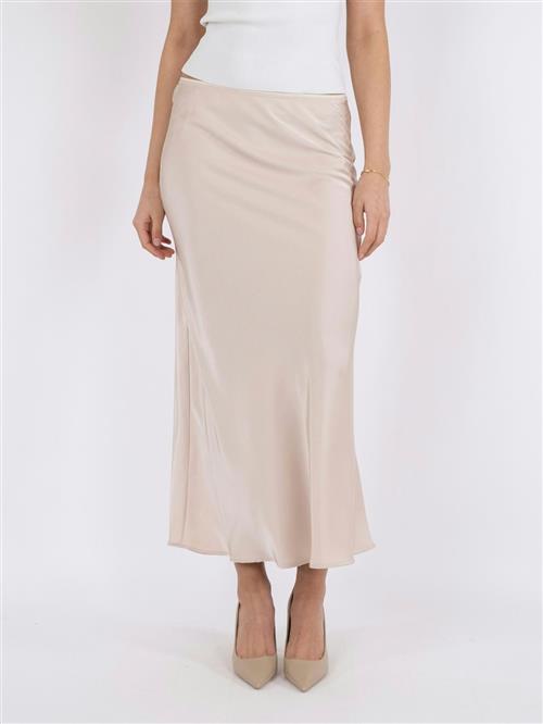 Neo Noir Vicky Heavy Sateen Skirt Kvinde Champagne Maxi Nederdele Str 38 - hos Magasin