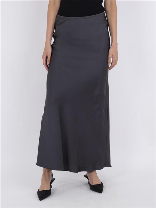 Neo Noir Vicky Heavy Sateen Skirt Kvinde Steel Grey Maxi Nederdele Str 38 - hos Magasin