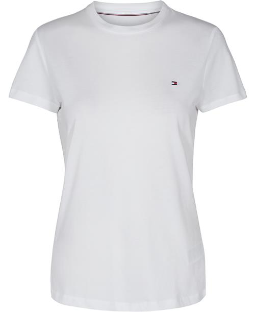 Tommy Hilfiger Abby Crewnk top Kvinde Hvid Toppe Str M - Bomuld hos Magasin