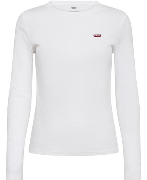 Levi's Essential HM LS TEE White + Kvinde Hvid Kortærmede T-shirts Str XS - Bomuld hos Magasin