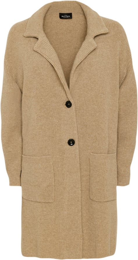 Sand Vintage Wiktoria Kvinde Sand Cardigans Str M - Uld hos Magasin