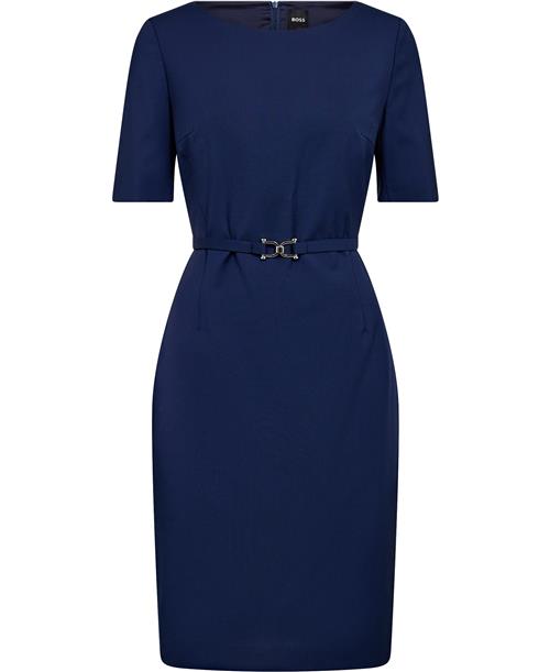 BOSS Daleah Kvinde Open Blue Midi Kjoler Str 40 - hos Magasin