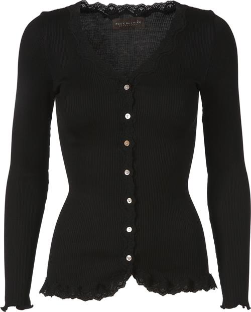 Rosemunde Cardigan m. Blonde Kvinde Sort Cardigans Str XL - Bomuld hos Magasin