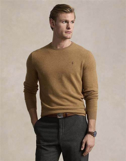 Polo Ralph Lauren 2/27 Merino Rwsls CN PP Mand Latte Brown Heather Sweaters Str M Merino - hos Magasin