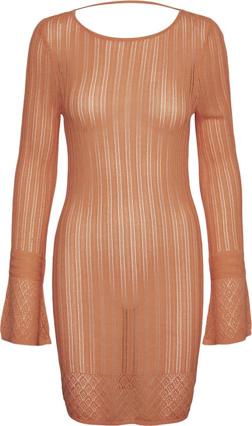 Something New Snrayee LS Knit Mini Dress MCO Kvinde Camellia Korte Kjoler Tight Fit Str XS - hos Magasin