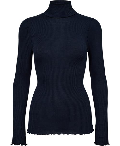 RM by Rosemunde Rmwbalta Modal LS Rollneck Blouse Kvinde Blå Kortærmede T-shirts Str S - hos Magasin