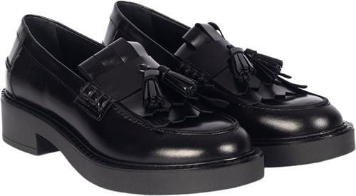 ANGULUS Chunky Penny Loafer med Frynser og Kvinde 1835 Black Loafers Str 40 - hos Magasin