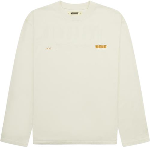 Se Woodbird Wbjouls 8410 L/S Tee Kvinde Off White Langærmede T-shirts Str XS - hos Magasin ved Magasin