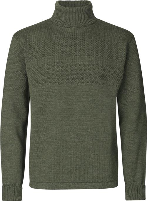 Se Mads Nørgaard - Copenhagen Wool Klemens Knit Mand Tarmac Turtlenecks Str XXXXL - Uld hos Magasin ved Magasin