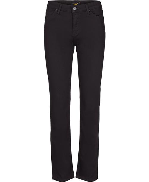 Lee Marion Straight Black Rinse Jeans Kvinde Sort Straight Jeans Straight Fit Str 28/31 - Bomuld hos Magasin