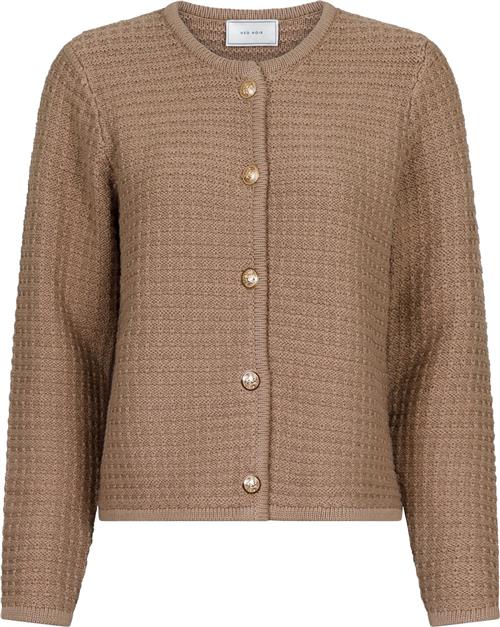 Neo Noir Limone Knit Jacket Kvinde Taupe Overgangsjakker Str 38 - hos Magasin