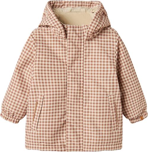 Lil' Atelier Nmflasnow10 Jacket AOP 1FO LIL Str 92 Piger - Sandshell Vinterjakker hos Magasin