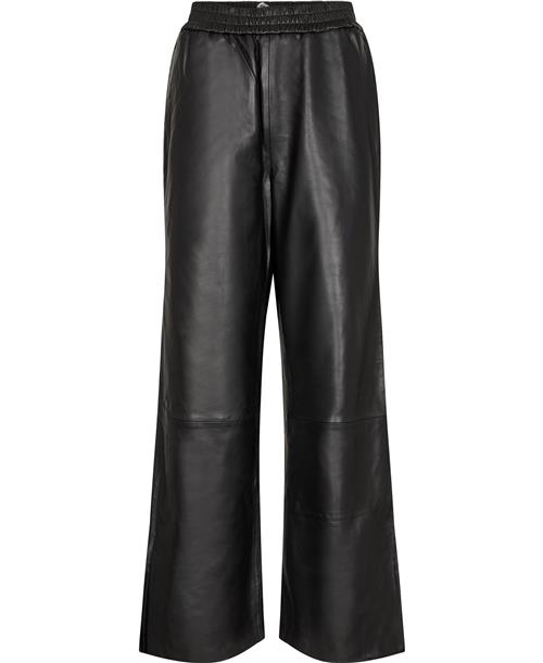 Se Magasin du Nord Collection Magasin Tana 2 LWG 100% Leather Pants Kvinde Black Læderbukser Str L Læder ved Magasin