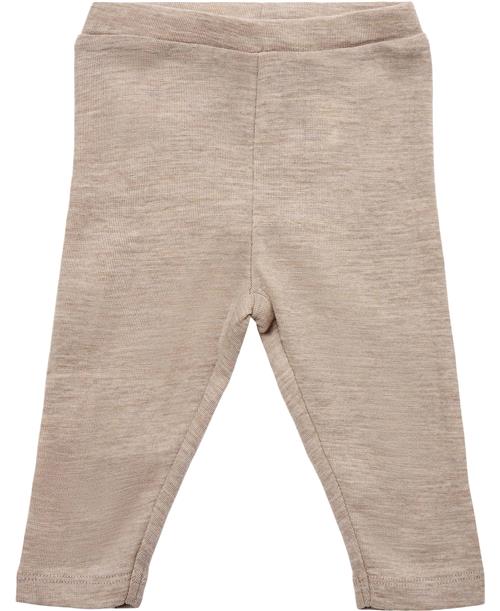 Se Magasin du Nord Collection Magasin Woola 2 Leggings RWS Merino Wool Str 68 Merino Khaki Melange Leggings ved Magasin