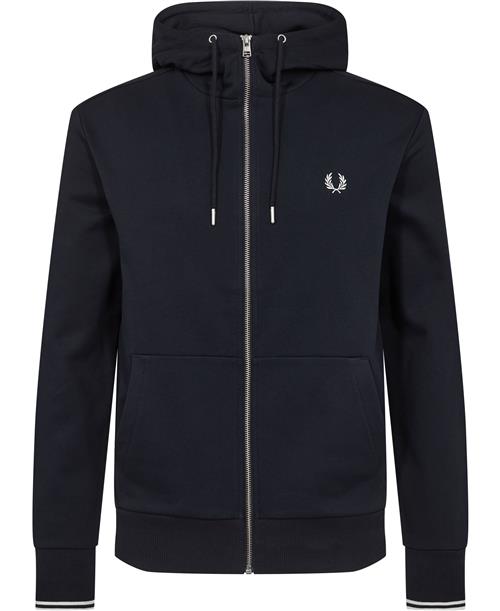 Se Fred Perry J7536 Mand Navy Hoodies Str S - Bomuld hos Magasin ved Magasin