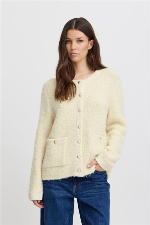 Se ICHI Ihvalmai CA Kvinde Birch Cardigans Regular Fit Str XXL - hos Magasin ved Magasin