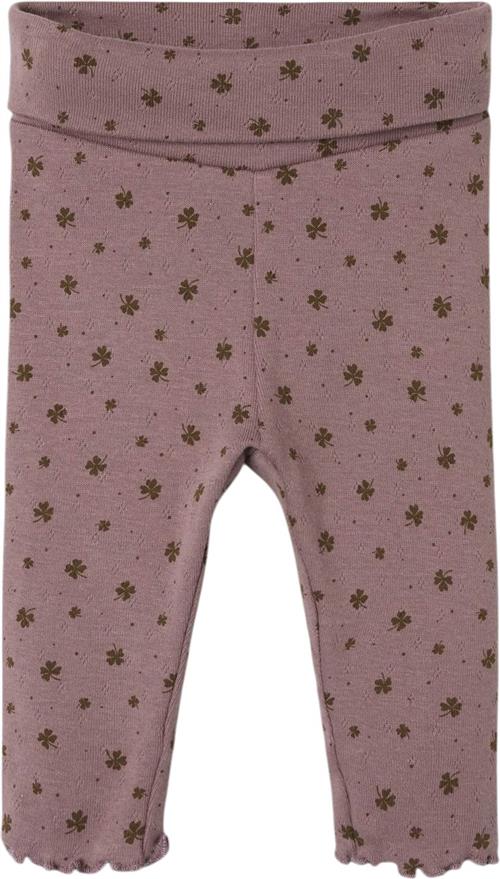 Name It Nbfnoella Slim Legging Str 74 - Twilight Mauve Leggings hos Magasin