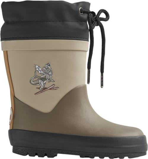 Wheat Rubber Boot Thermo Solid Dry Wood Dino Gummistøvler Str 24 - Uld hos Magasin