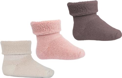 Se mpKids Wool Baby Socks 3-pack Str 19/21 - Wood Rose Strømper Uld hos Magasin ved Magasin