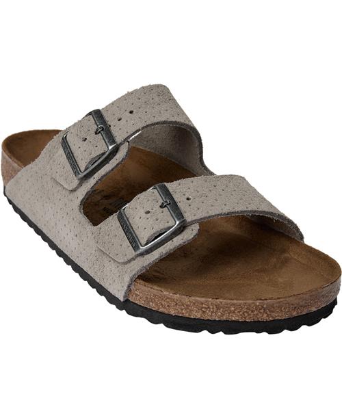 Se Birkenstock Arizona VL Dotted Stone Coin Mand Grey Sandaler Str 44 - hos Magasin ved Magasin