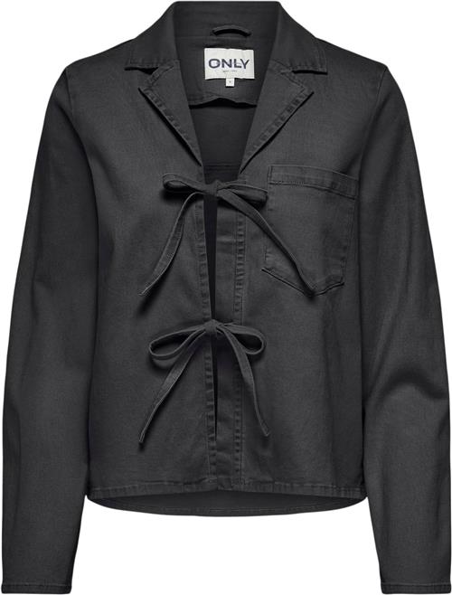 Se ONLY Onllola L/S TIE Shirt CC PNT Kvinde Phantom Langærmede Skjorter Loose Fit Str S - hos Magasin ved Magasin