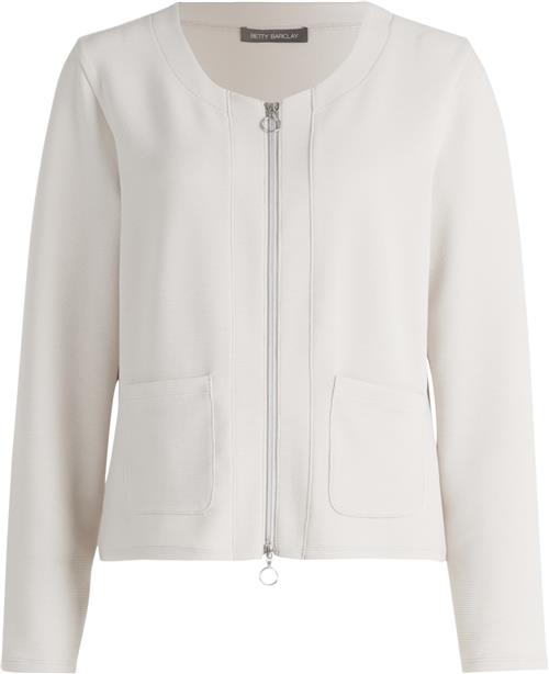 Betty Barclay Sweat Jacke Kurz Kvinde Pastel Sand Langærmede Bluser Str 46 - hos Magasin