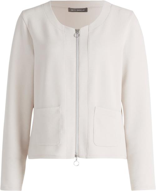 Betty Barclay Sweat Jacke Kurz Kvinde Pastel Sand Langærmede Bluser Str 38 - hos Magasin