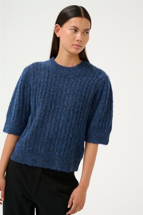 Se Karen by Simonsen Kbroma Pullover Kvinde Black Iris Sweaters Str XL - hos Magasin ved Magasin