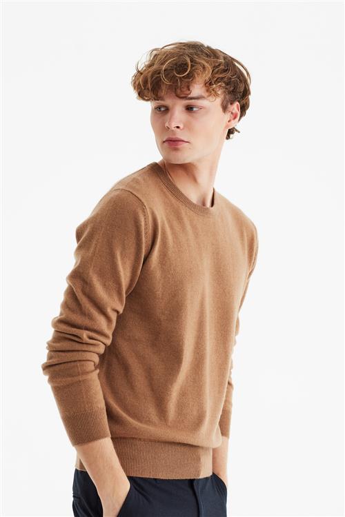 Magasin du Nord Collection Magasin Mads 2 100 Cashmere Mand Camel Sweaters Str S Cashmere