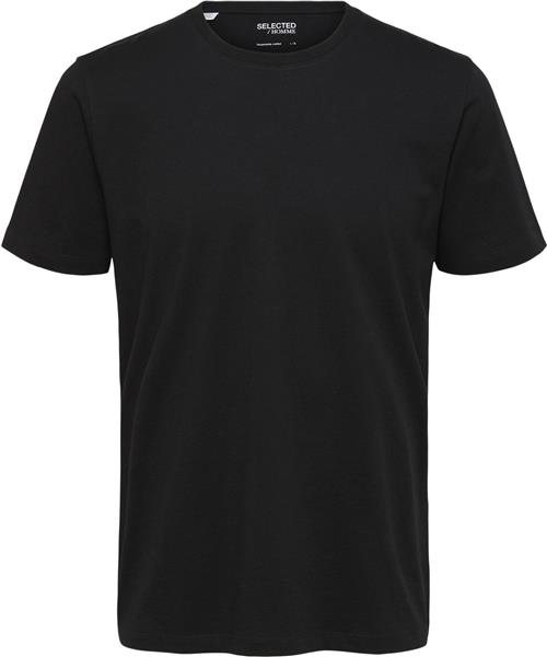 Selected Homme Slhaspen SS Oneck TEE W Noos Mand Sort Kortærmede T-shirts Str L - hos Magasin