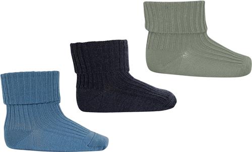 mpKids Wool rib Baby Socks 3-pack Str 22/24 - Brun Strømper Uld hos Magasin