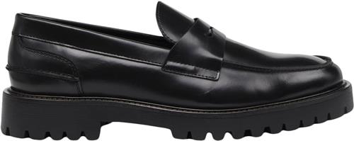 Garment Project Aaron Penny Loafer Black Polido Mand Black Loafers Str 44 - Læder hos Magasin